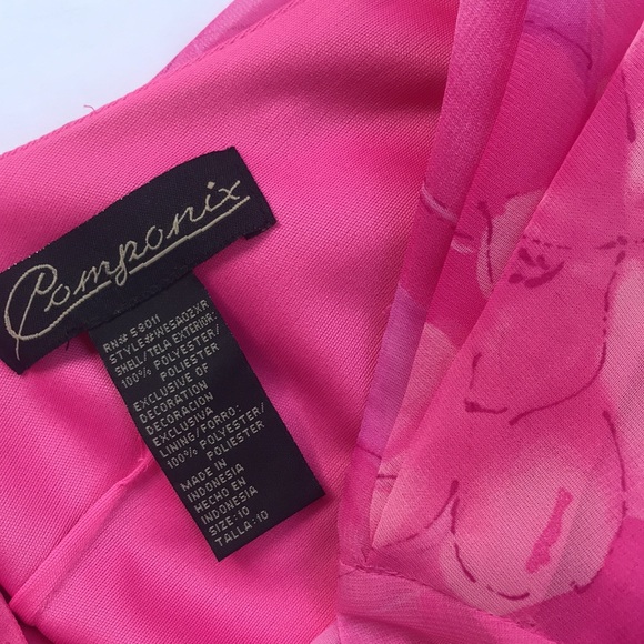 Vintage 90s Cap Sleeve Pink Midi Dress Rare Y2k Milkmaid Fairy Coquette Barbie M - Picture 17 of 17